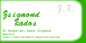 zsigmond rados business card